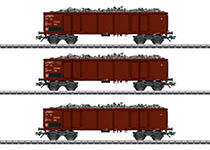 076-M46899 - H0 - Hochbordwagen-Set Schrott-Transport